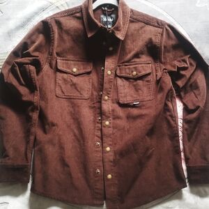 MENS DARK BROWN CORDUROY OVERSHIRT M